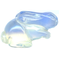 14x24mm Opalite 3-D RABBIT Animal Fetish Bead