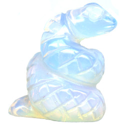 15x20mm Opalite 3-D SNAKE Animal Fetish Bead