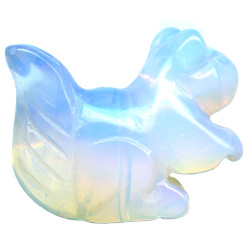 16x22mm 3-D Opalite SQUIRREL Animal Fetish Bead