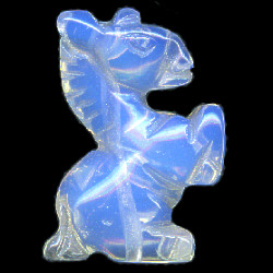 20mm Opalite 3-D UNICORN Bead