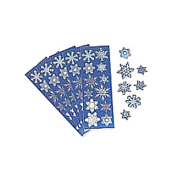 3/4" to 1 ¼" Prism Metallic *Snowflake*  STICKERS