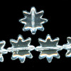 5x18mm Transparent Crystal Pressed Glass STAR/SNOWFLAKE Beads