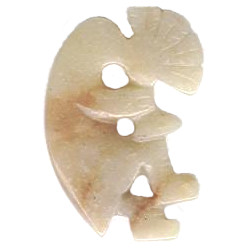 26x40mm Peach Aventurine KOKOPELLI Pendant/Focal Bead