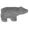 18x30mm Hand Painted Peruvian Ceramic Black BEAR Bead