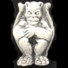 20x28mm Hand Painted Peruvian Ceramic GARGOYLE Bead