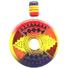 40mm Hand Painted Peruvian Ceramic DONUT Pendant Set