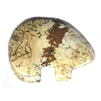 20x30mm Picture Jasper Zuni BEAR Animal Fetish Bead