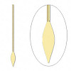 1-1/2" (22 gauge) Gold-Plated, Spear Style, PADDLE PINS