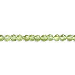 4mm Peridot ROUND Beads - 8" Strand