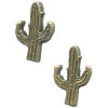 11x18mm Antiqued Brass Finish Pewter Southwest CACTUS Beads