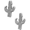 11x18mm Silvertone Pewter Southwest CACTUS Beads