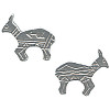 16x18 Antiqued Pewter Southwest DEER / ANTELOPE Beads