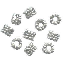 6x7mm Lead-Safe Antiqued Pewter Dragonfly Design CYLINDER / DRUM Beads