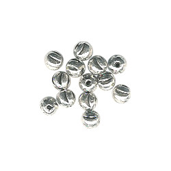 5mm Pewter FLUTED ROUND Beads