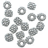 6x7mm Lead-Safe Antiqued Pewter Studded CYLINDER / DRUM Beads