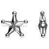 18mm Antiqued Pewter Western STAR Beads