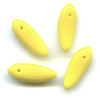 10x18mm Opaque Yellow Pressed Glass BANANA Charm Beads