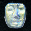 11x13mm Transparent Frosted Crystal A/B Vitrail Pressed Glass MASK Beads