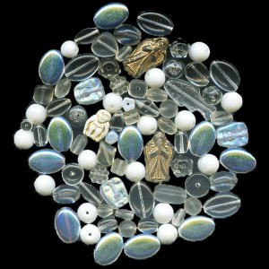 Czech Pressed Glass *WINTER MIX* Bead Assortment