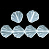 13x15mm Transparent Frosted Crystal Czech Pressed Glass Clam/Scallop SHELL Beads