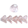 10x12mm Transparent Pink Pressed Glass Trumpet/Bell FLOWER Beads