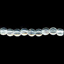 4mm Transparent Crystal Pressed Glass SMOOTH ROUND (Druk) Beads