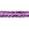 3x6mm Transparent Amethyst Pressed Glass FACETED RONDELLE / DISC Beads