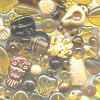 Czech Pressed Glass *NATURAL MIX* Bead Assortment