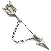 3-1/2" Silver Plated Western Arrow STICK PIN Component - 10x14mm Oval Bezel Setting