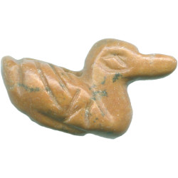 13x18mm Picture Jasper DUCK Animal Fetish Bead