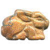 11x18mm Picture Jasper 3-D RABBIT Animal Fetish Bead