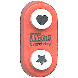 McGill Creativity® 3/8" dia. Two-In-Once Mini *Heart & Star* Paper PUNCH