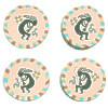 12mm Polymer Cane *Kokopelli w/Border* Flat DISC Beads