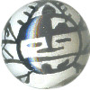 14mm Hand Painted Porcelain Petroglyph ROUND Beads