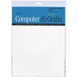 Grafix® 8.5" x 11" Inkjet Adhesive Backed STICKER Film Paper - Clear
