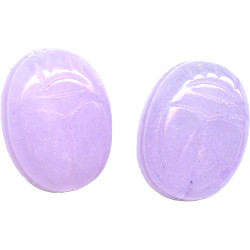 10x13mm Lavender Quartz (Dyed) SCARAB, BEETLE Beads