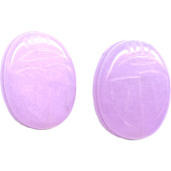 13x18mm Lavender Quartz (Dyed) SCARAB, BEETLE Beads