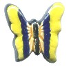 17x17mm Hand Painted Peruvian Ceramic BUTTERFLY Bead