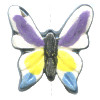 17x17mm Hand Painted Peruvian Ceramic BUTTRFLY Bead