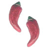 4x15 Hand Painted Peruvian Ceramic CHILI PEPPER Beads