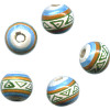 12mm Hand Painted Peruvian Ceramic ROUND Beads