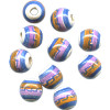 9mm Hand Painted Peruvian Ceramic ROUND Beads