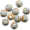 9mm Hand Painted Peruvian Ceramic ROUND Beads