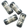 7x17mm Hand Painted Peruvian Ceramic TUBE Beads