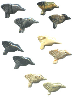 12x20mm Picasso Stone HUMMINGBIRD Animal Fetish Beads