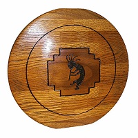 11"x1-3/4" Segmented Red Oak & Walnut Kokopelli Pillow Vase ~ JBC Woodcraft®