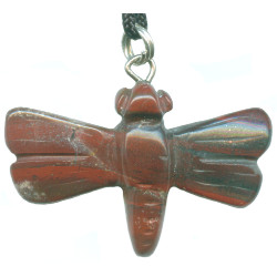 24x32mm Poppy Jasper DRAGONFLY Animal Fetish Pendant/Focal Bead