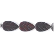 7x11mm Poppy Jasper Carved LEAF Beads