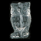 11x20mm Crystal Quartz 3-D OWL Animal Fetish Bead