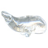 10x22mm Crystal Rock Quartz WHALE Animal Fetish Bead